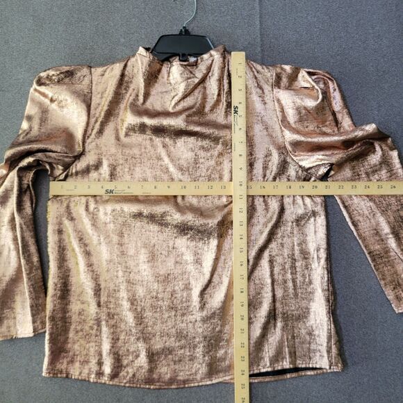 Kahlana Barfield Brown Future Collective X Target L Copper Longsleeve Blouse 820 - Picture 8 of 11